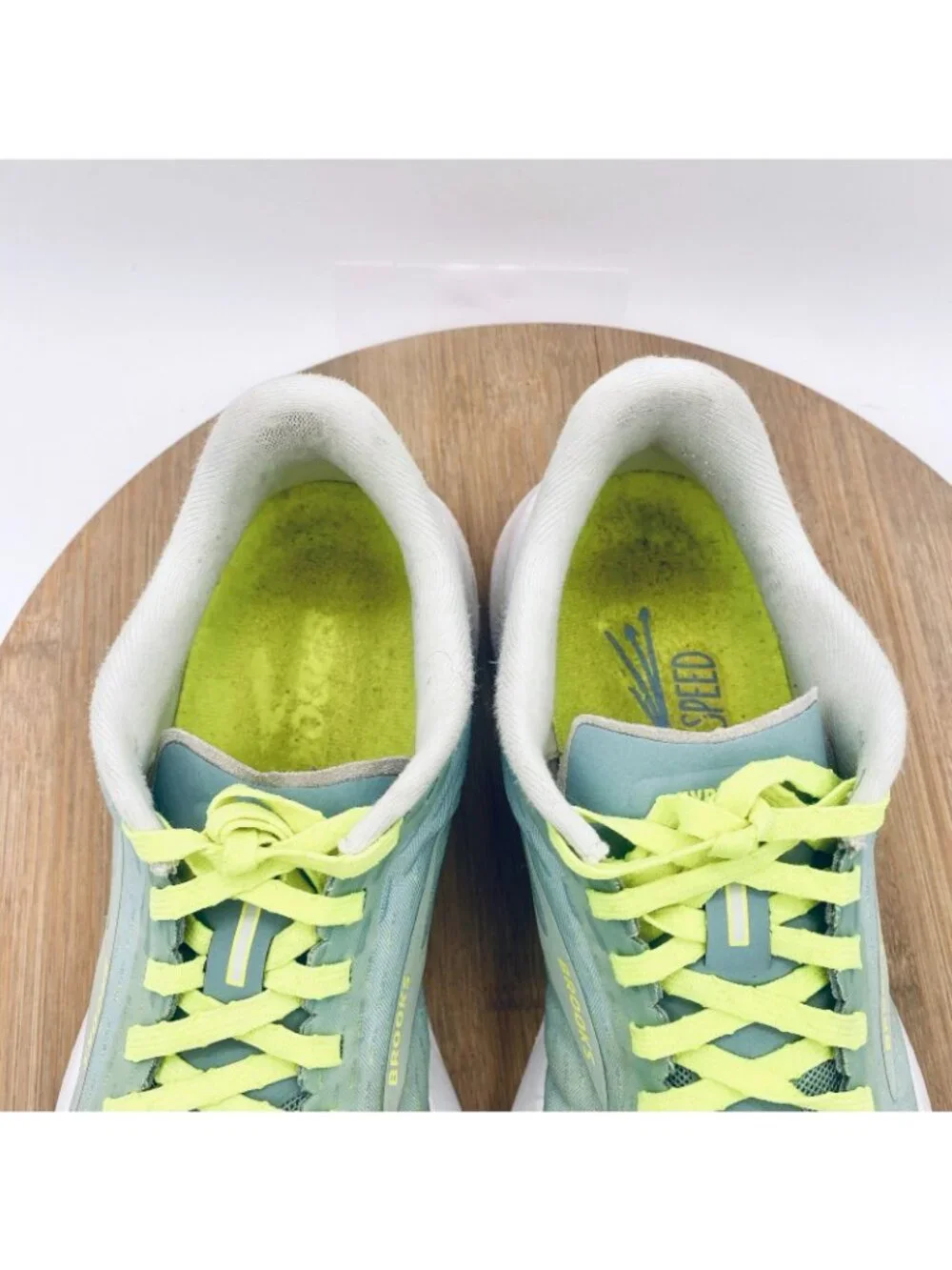 Brooks Hyperion Running Shoes Womens 8.5 Green Mesh Trail Trainers Sneakers Gym